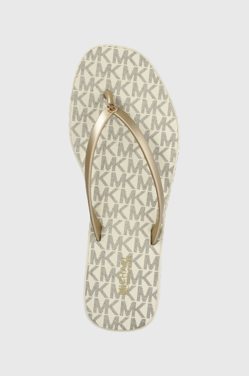 MICHAEL Michael Kors Джапанки Lilo Flip Flop дамски в златисто с платформа - Pepit.bg