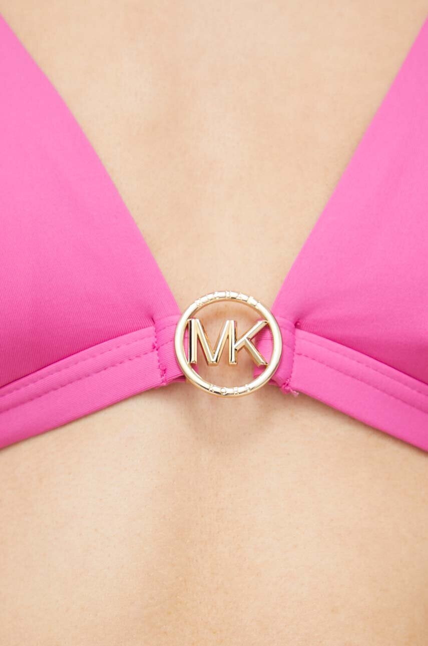 MICHAEL Michael Kors Горнище на бански в розово с подплатена чашка - Pepit.bg