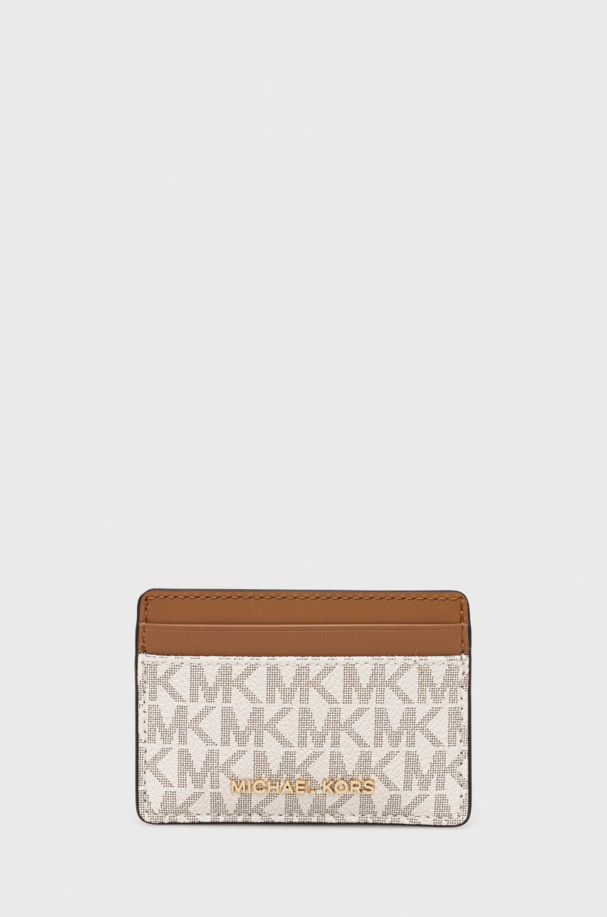 MICHAEL Michael Kors Калъф за карти дамски в кафяво - Pepit.bg