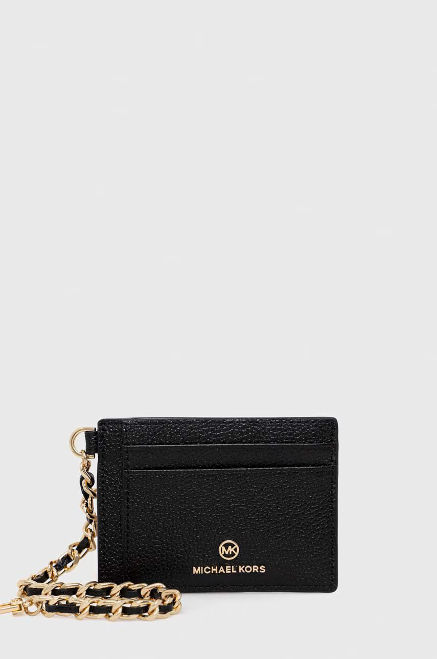 MICHAEL Michael Kors Кожен калъф за карти дамски в черно - Pepit.bg