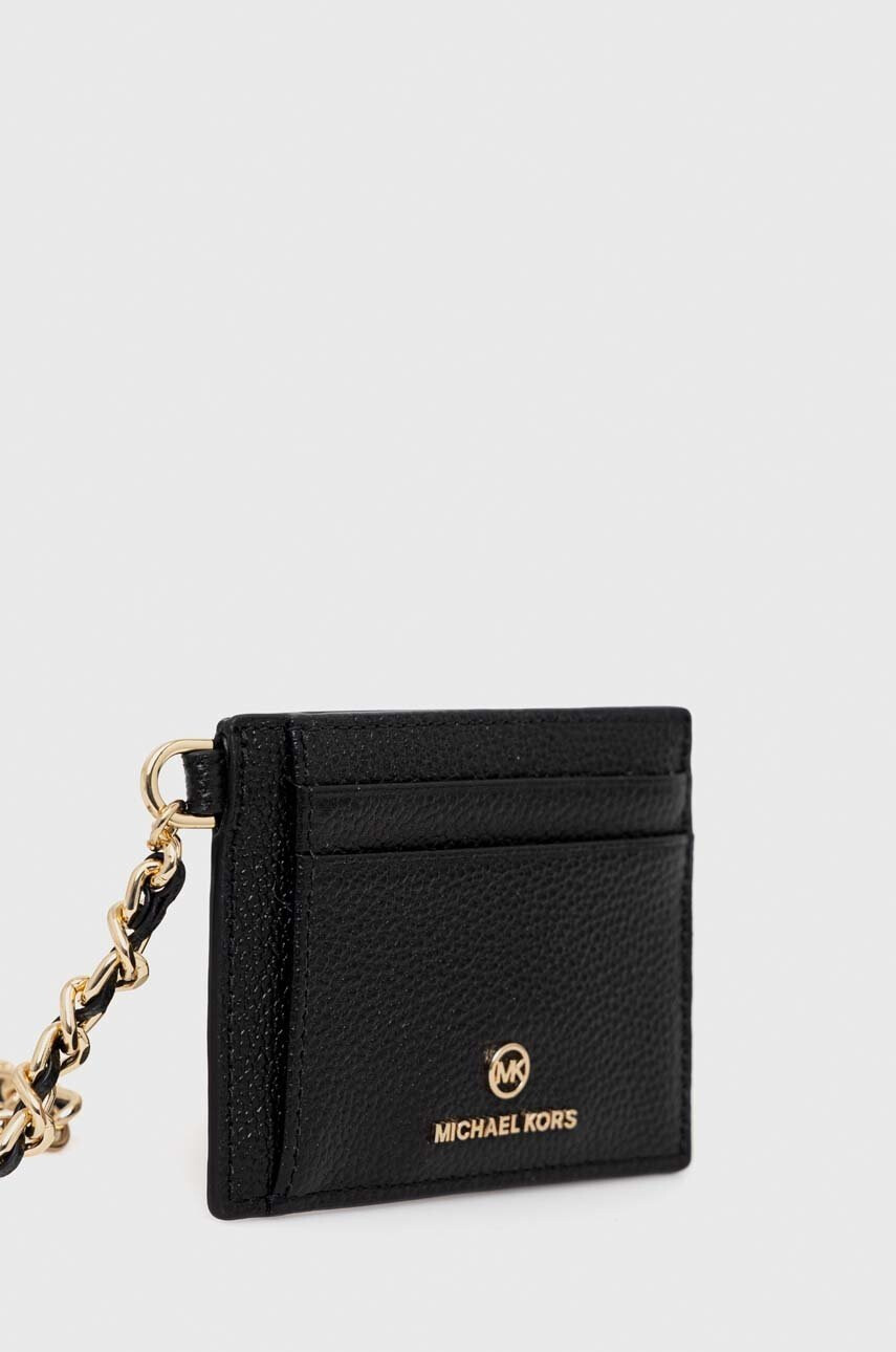 MICHAEL Michael Kors Кожен калъф за карти дамски в черно - Pepit.bg