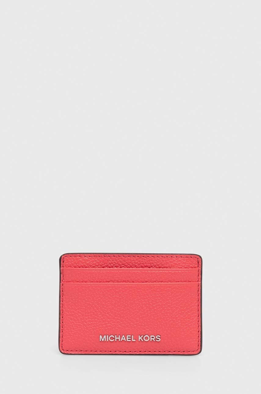 MICHAEL Michael Kors Кожен калъф за карти в розово - Pepit.bg