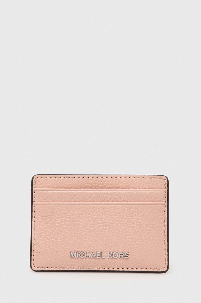 MICHAEL Michael Kors Кожен калъф за карти в розово - Pepit.bg