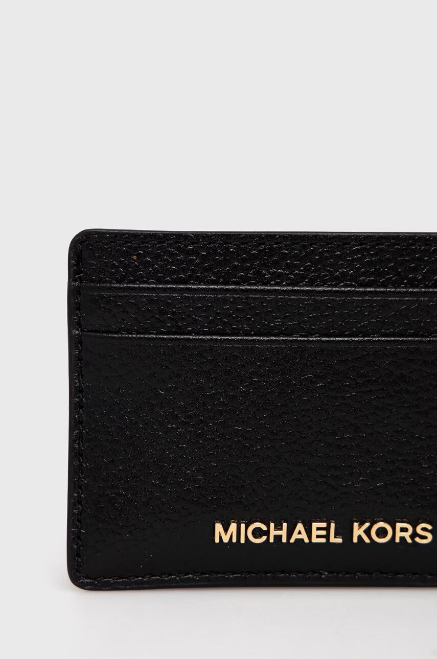 MICHAEL Michael Kors Кожен калъф за карти дамски в черно - Pepit.bg