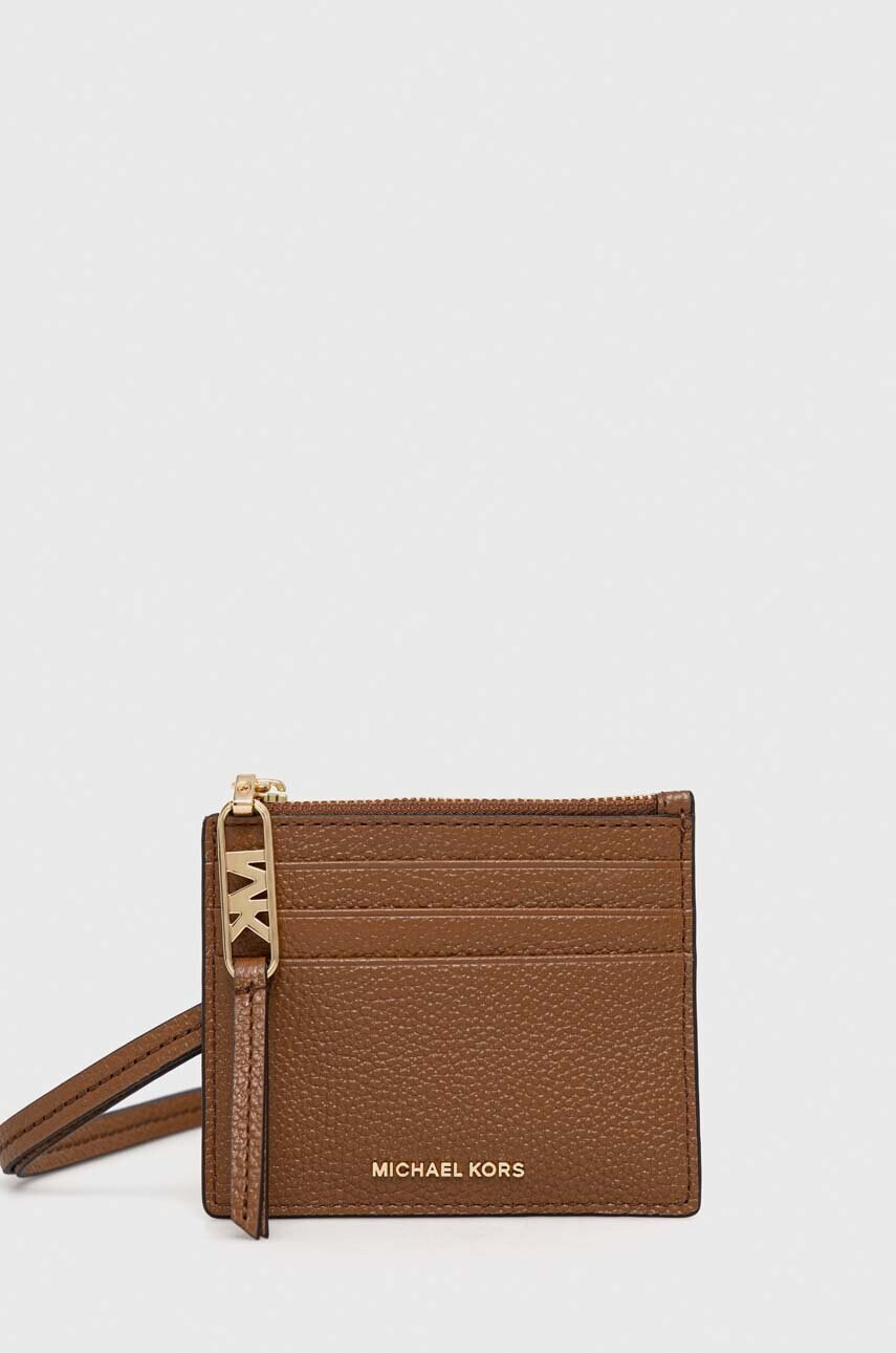 MICHAEL Michael Kors Кожен портфейл дамски в кафяво - Pepit.bg