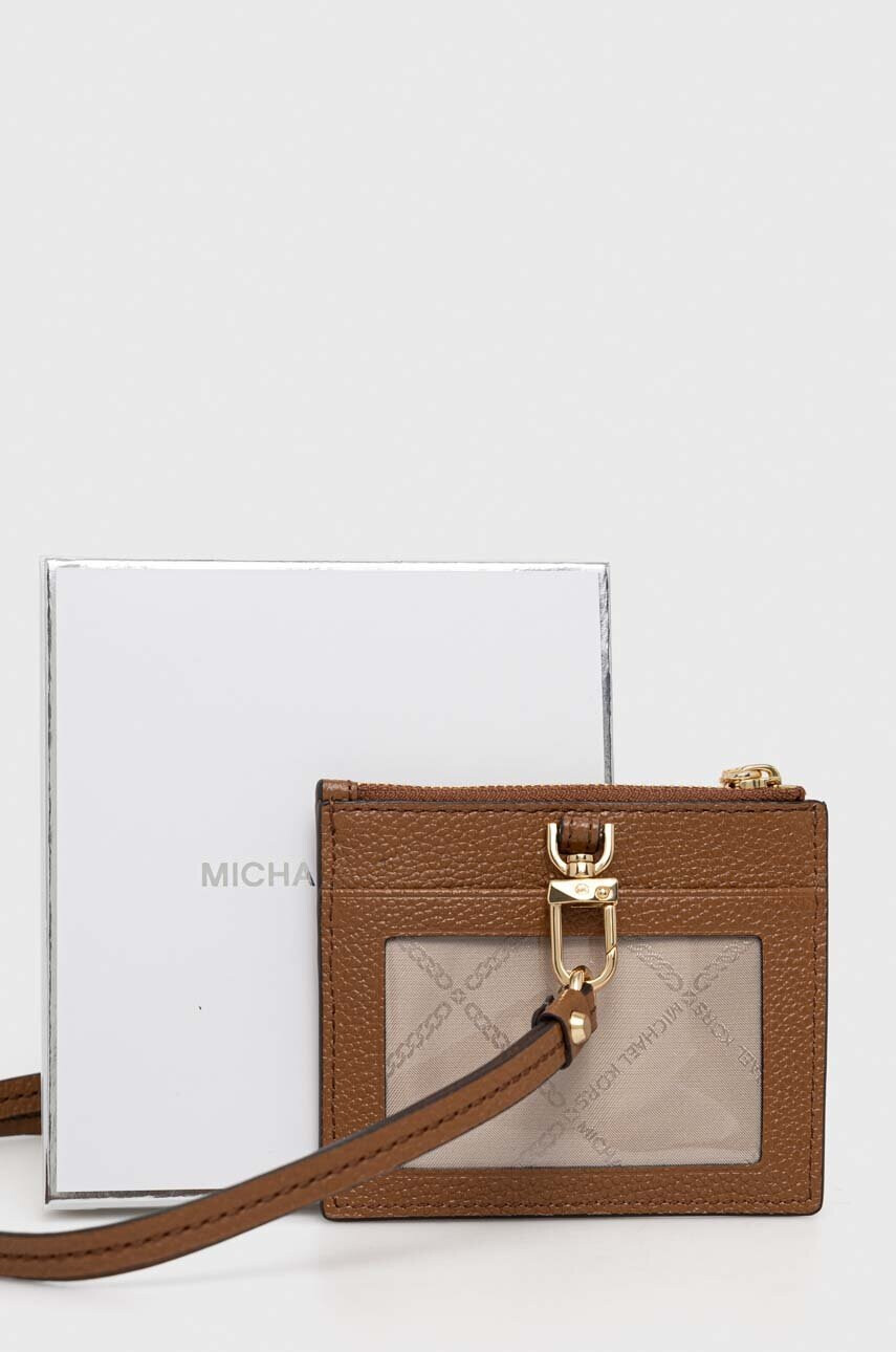 MICHAEL Michael Kors Кожен портфейл дамски в кафяво - Pepit.bg