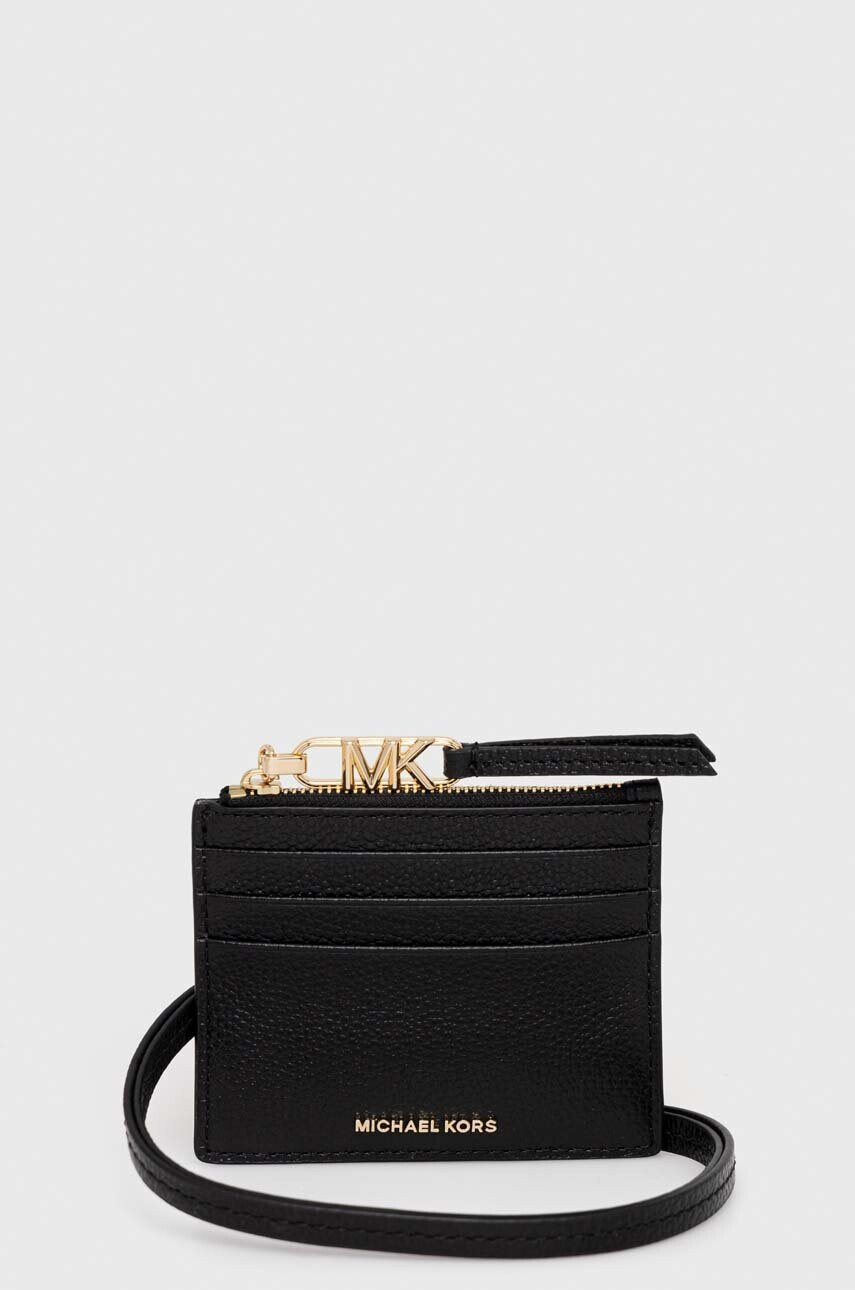 MICHAEL Michael Kors Кожен портфейл дамски в черно - Pepit.bg