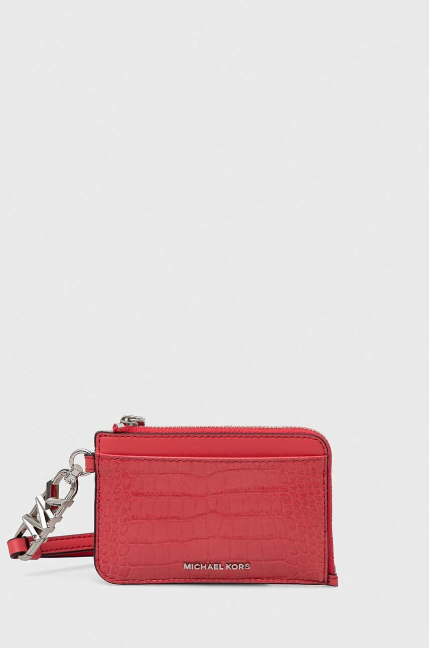 MICHAEL Michael Kors Кожен портфейл дамски в розово - Pepit.bg