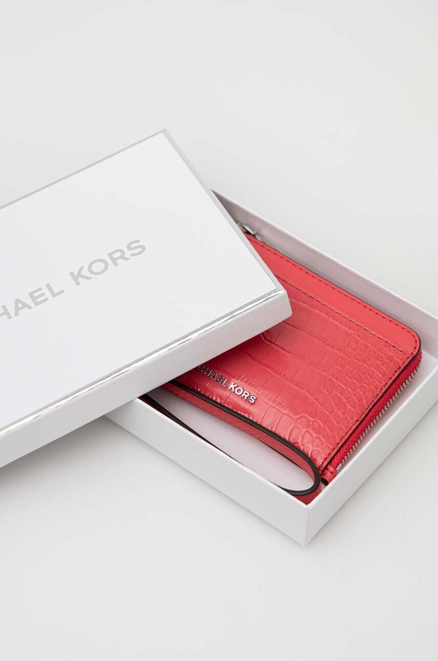 MICHAEL Michael Kors Кожен портфейл дамски в розово - Pepit.bg