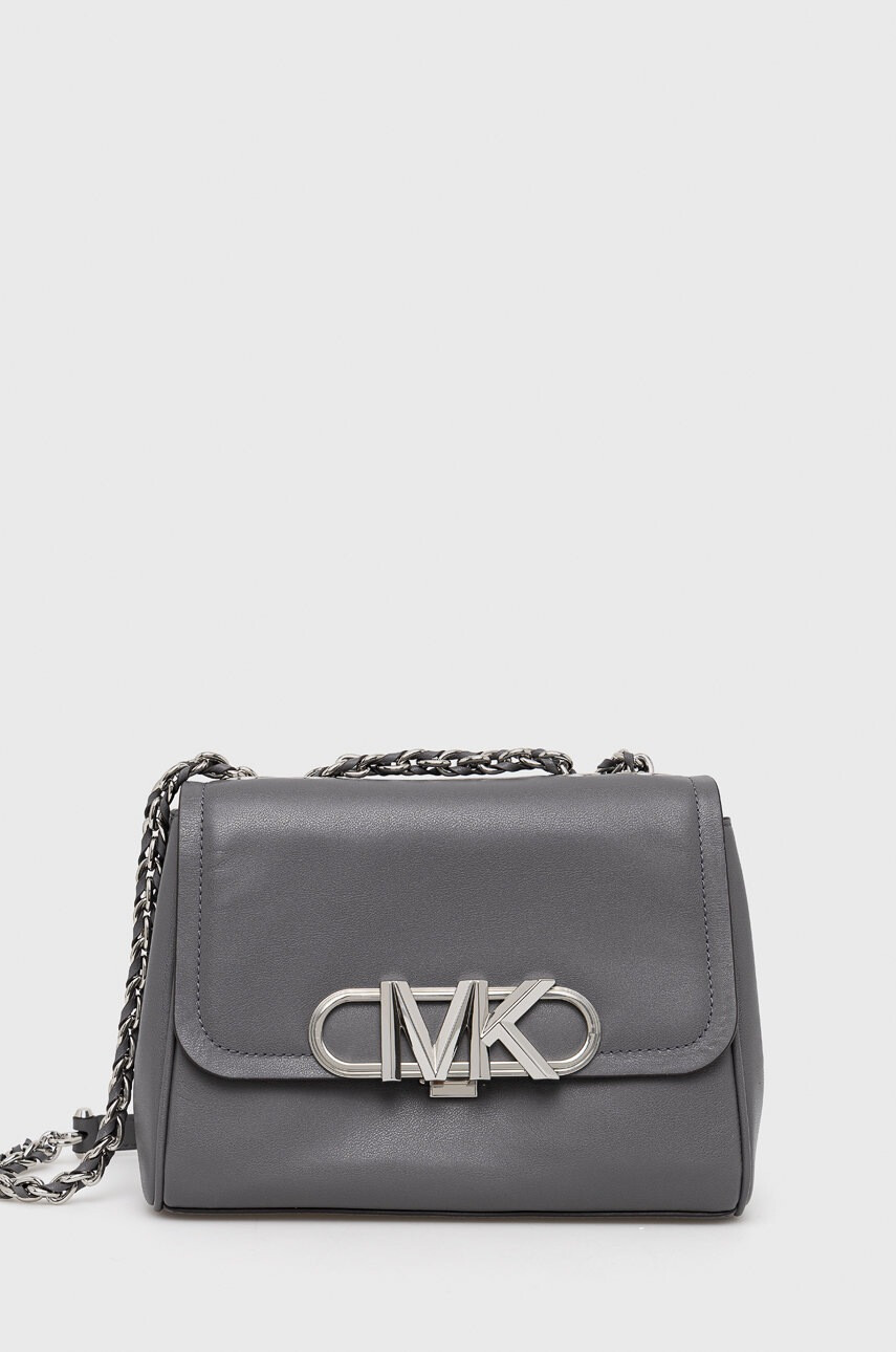 MICHAEL Michael Kors Кожена чанта в сиво - Pepit.bg