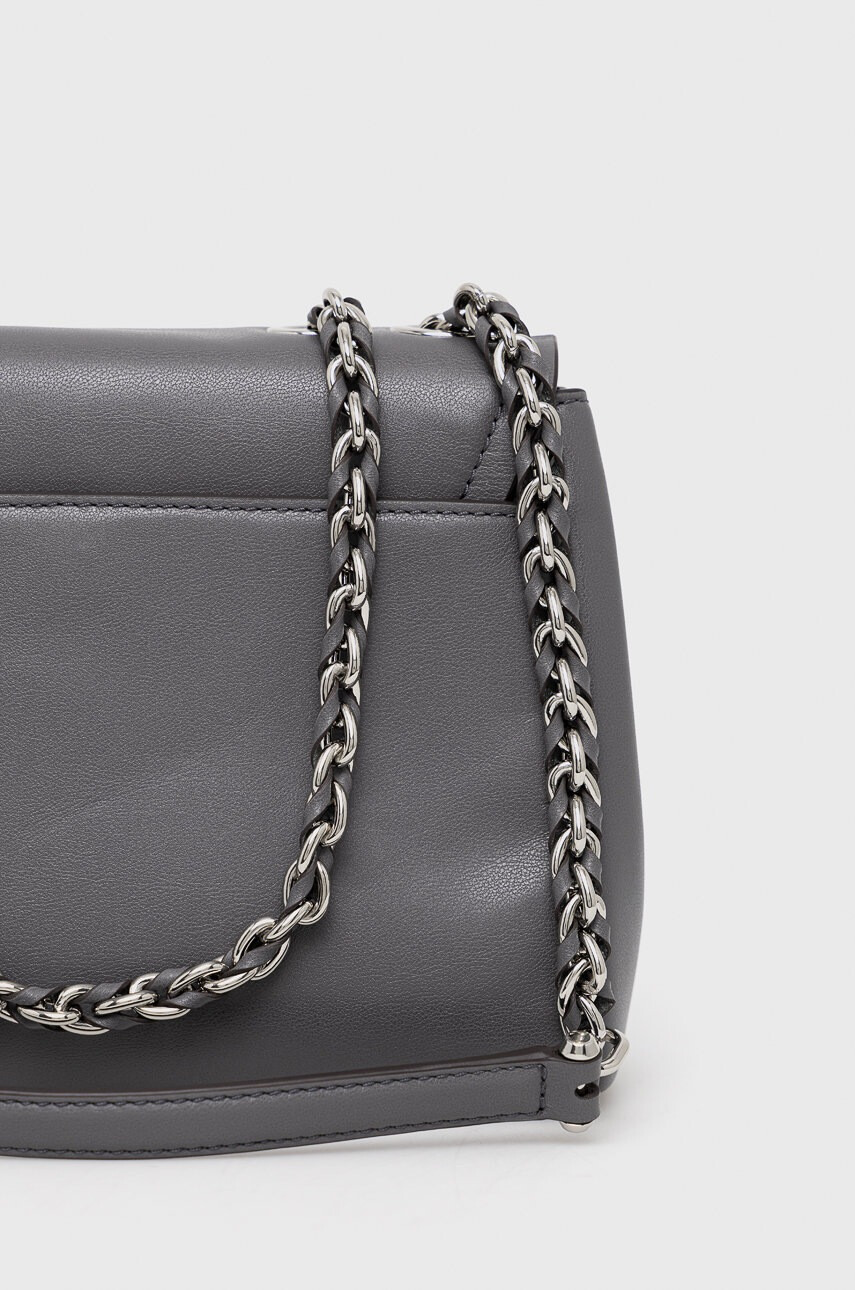 MICHAEL Michael Kors Кожена чанта в сиво - Pepit.bg