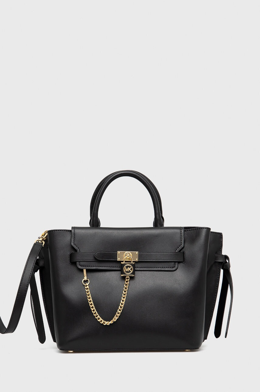 MICHAEL Michael Kors Кожена чанта в черно - Pepit.bg