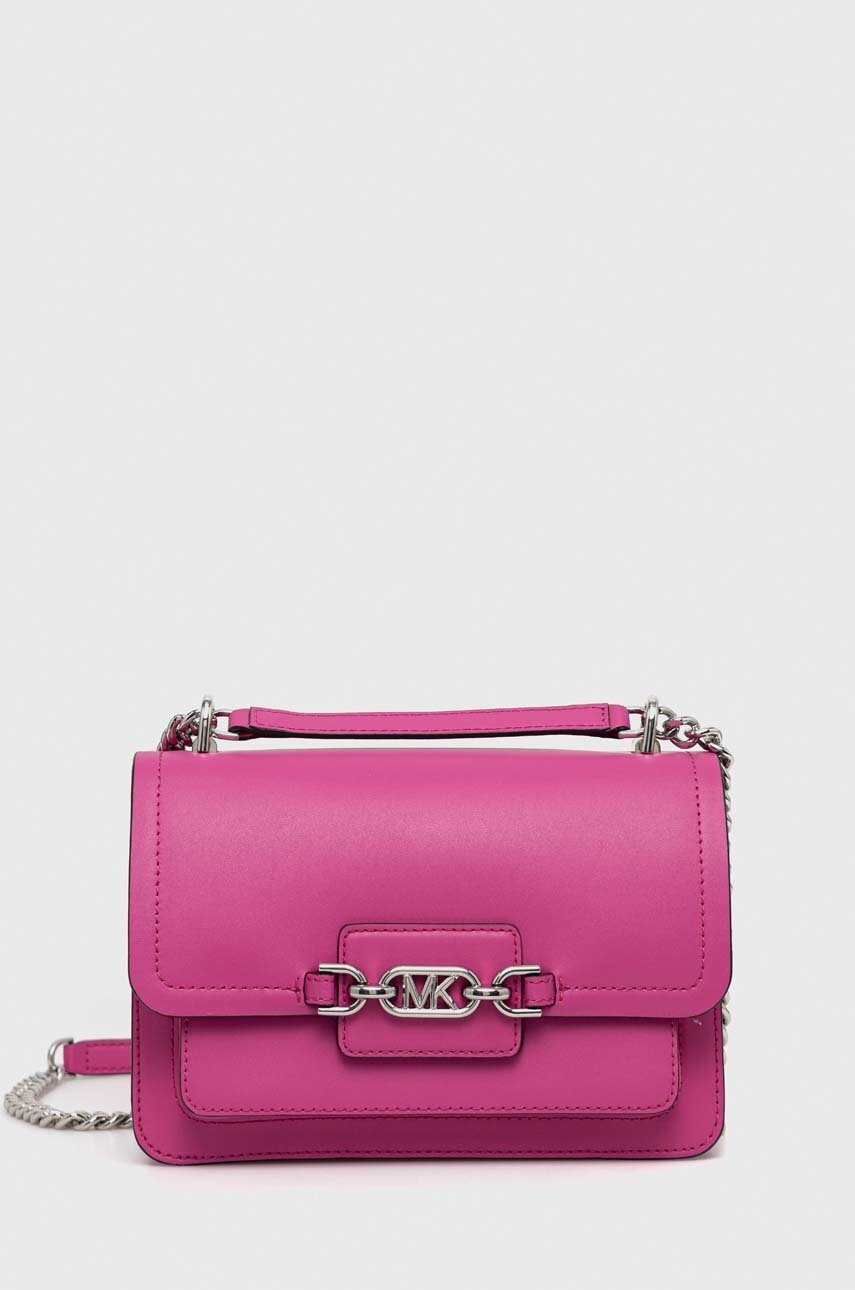 MICHAEL Michael Kors Кожена чанта в розово - Pepit.bg