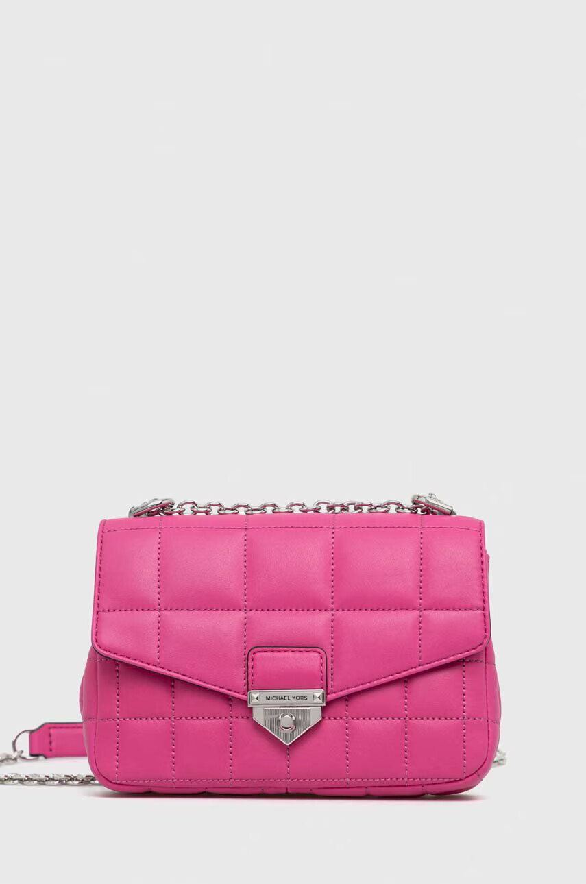 MICHAEL Michael Kors Кожена чанта в розово - Pepit.bg