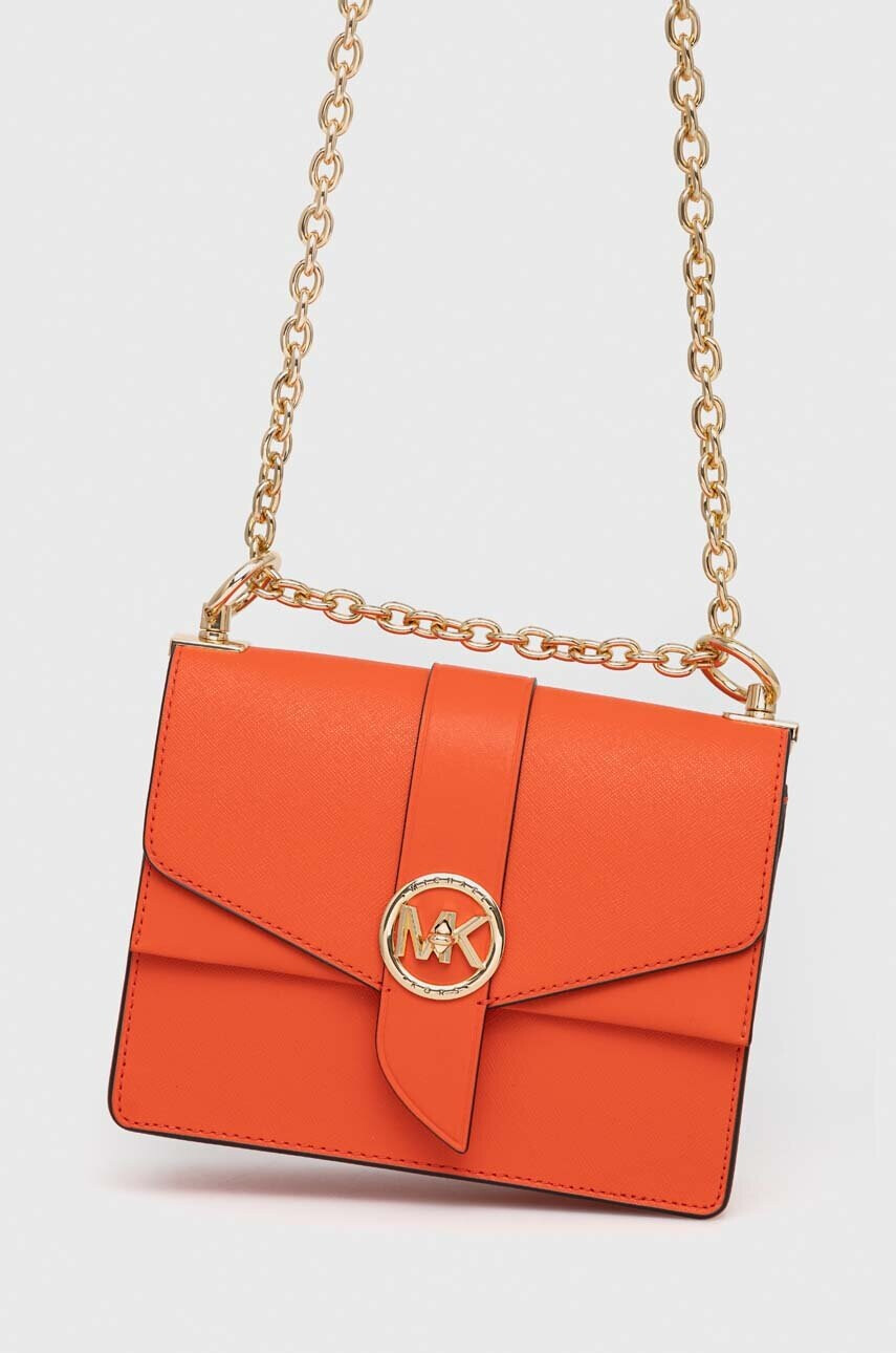 MICHAEL Michael Kors Кожена чанта в оранжево - Pepit.bg