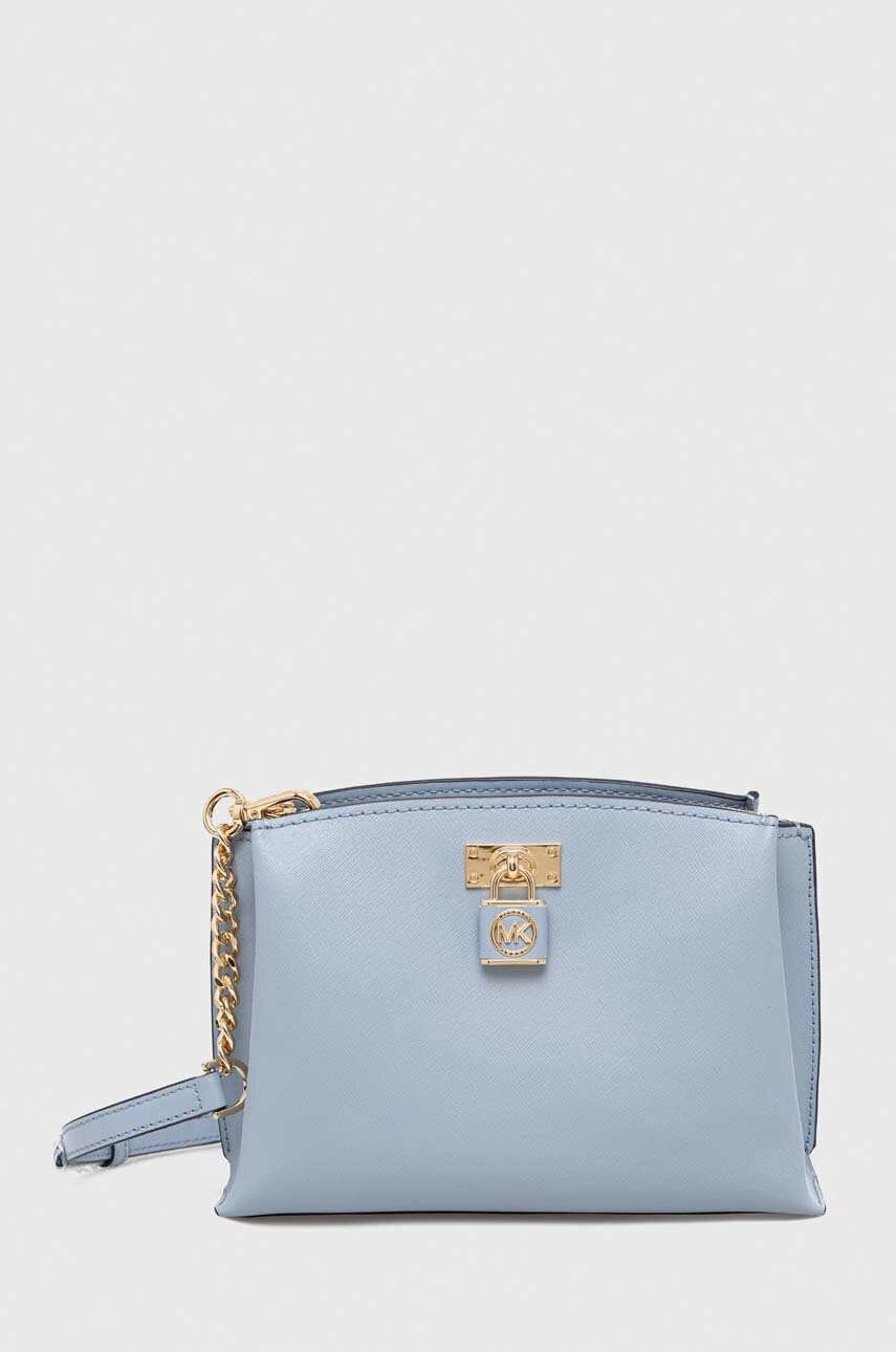 MICHAEL Michael Kors Кожена чанта в синьо - Pepit.bg