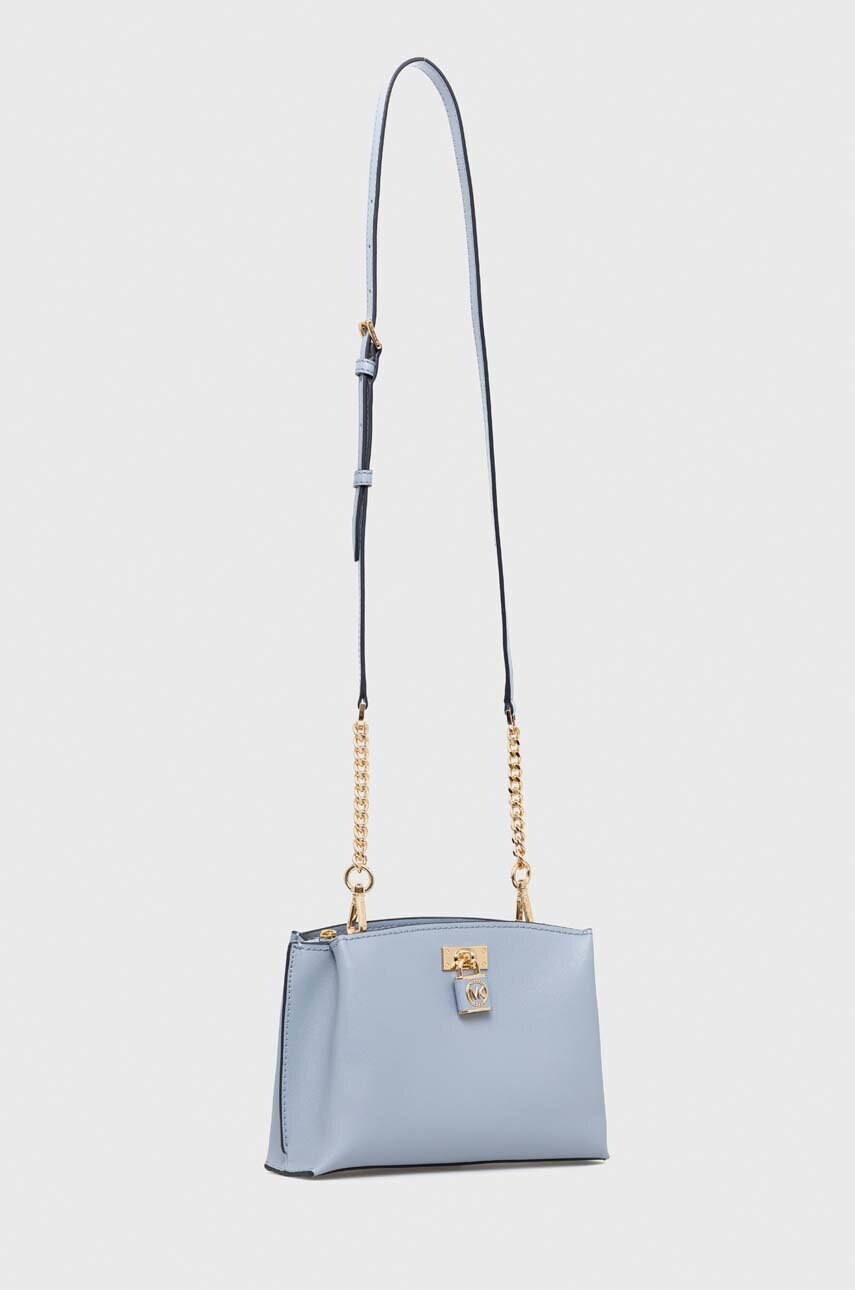 MICHAEL Michael Kors Кожена чанта в синьо - Pepit.bg