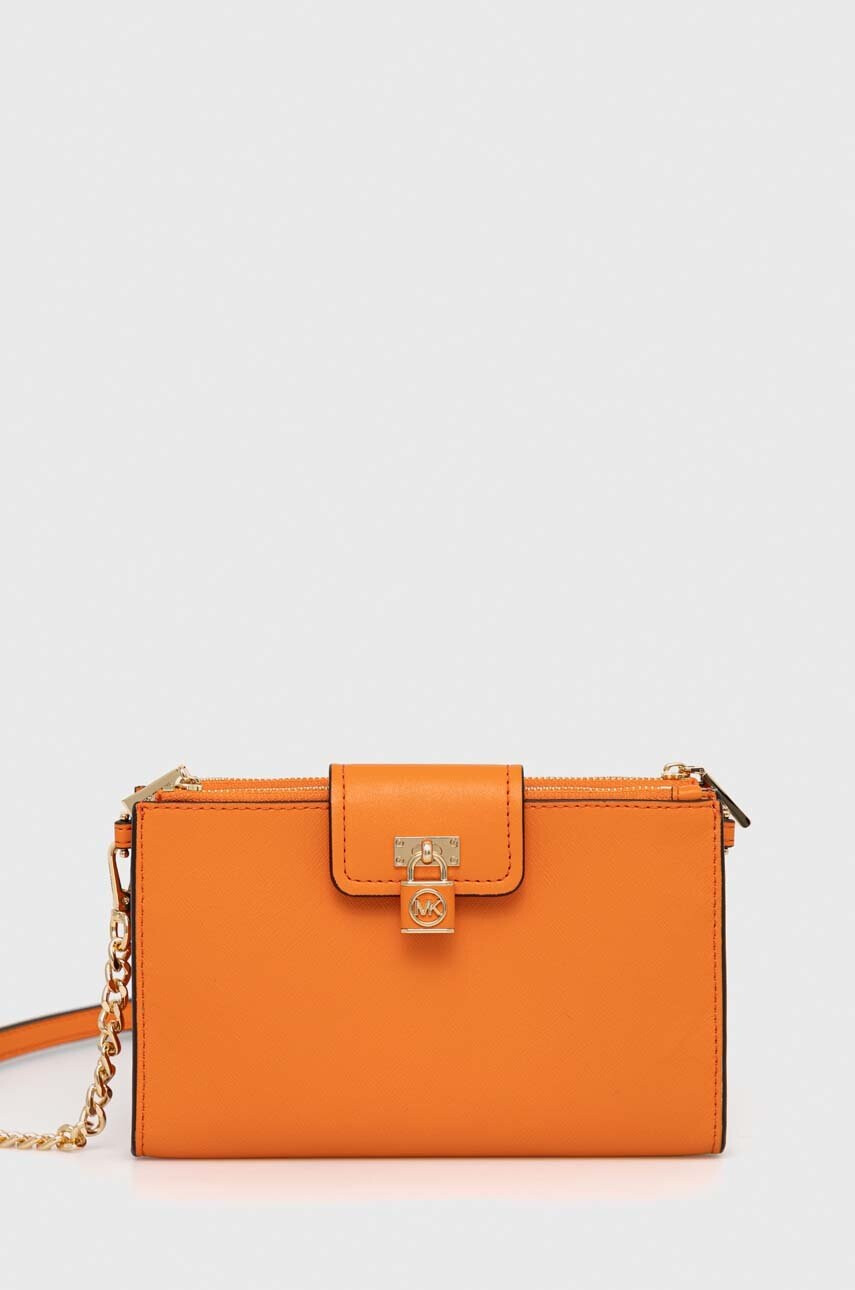 MICHAEL Michael Kors Кожена чанта в оранжево - Pepit.bg