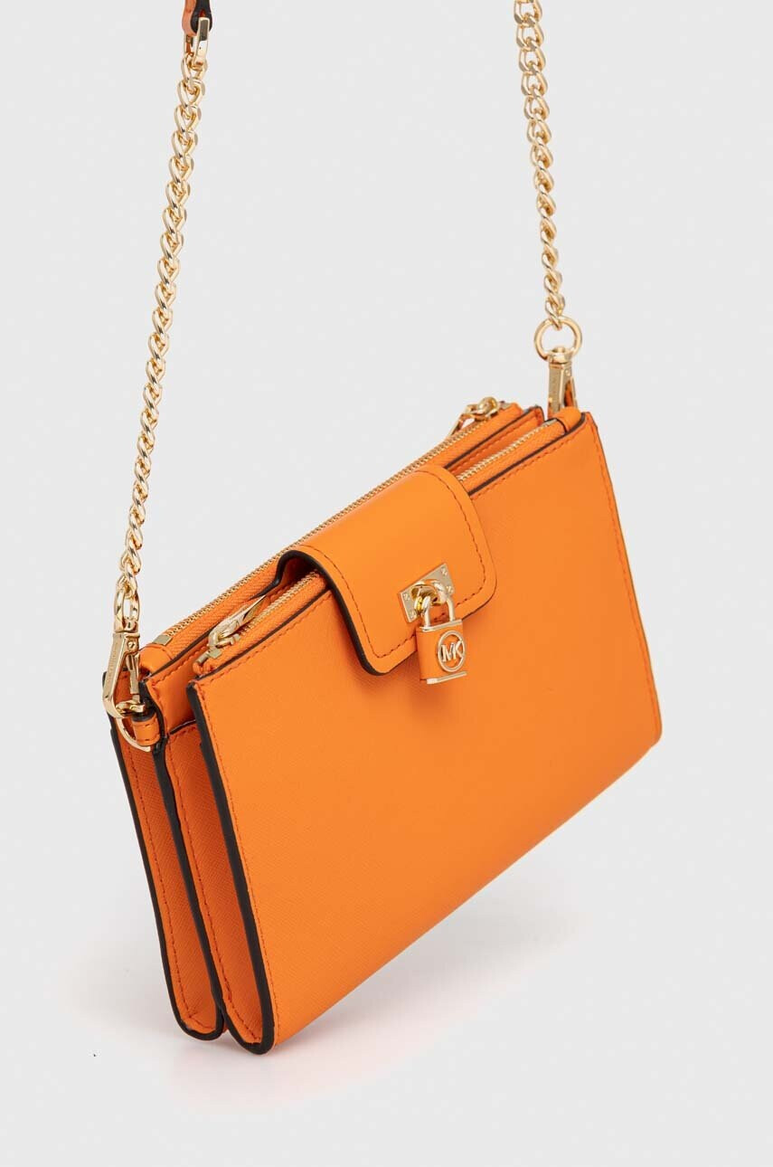 MICHAEL Michael Kors Кожена чанта в оранжево - Pepit.bg