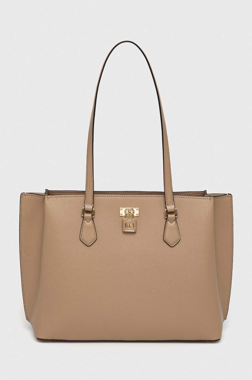 MICHAEL Michael Kors Кожена чанта в бежово - Pepit.bg