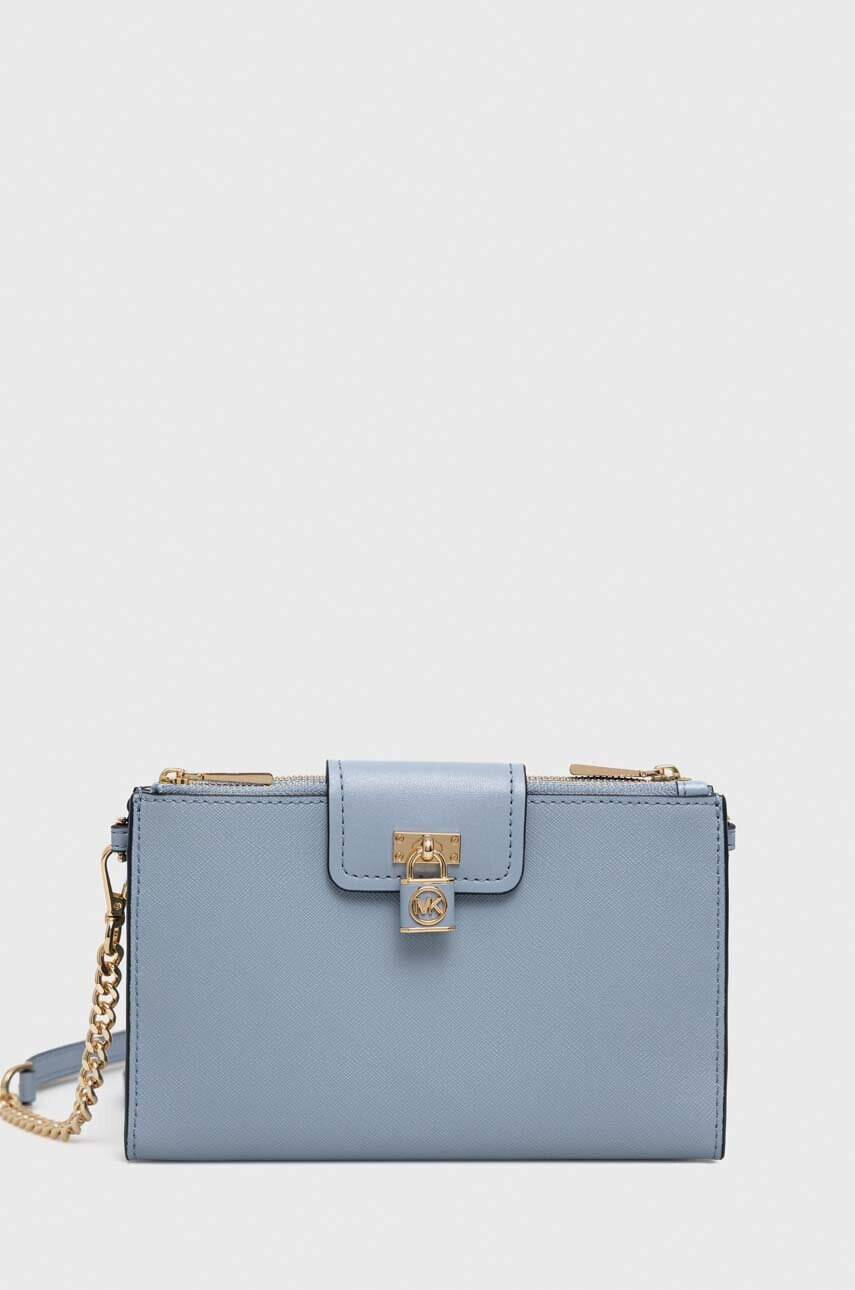 MICHAEL Michael Kors Кожена чанта в синьо - Pepit.bg