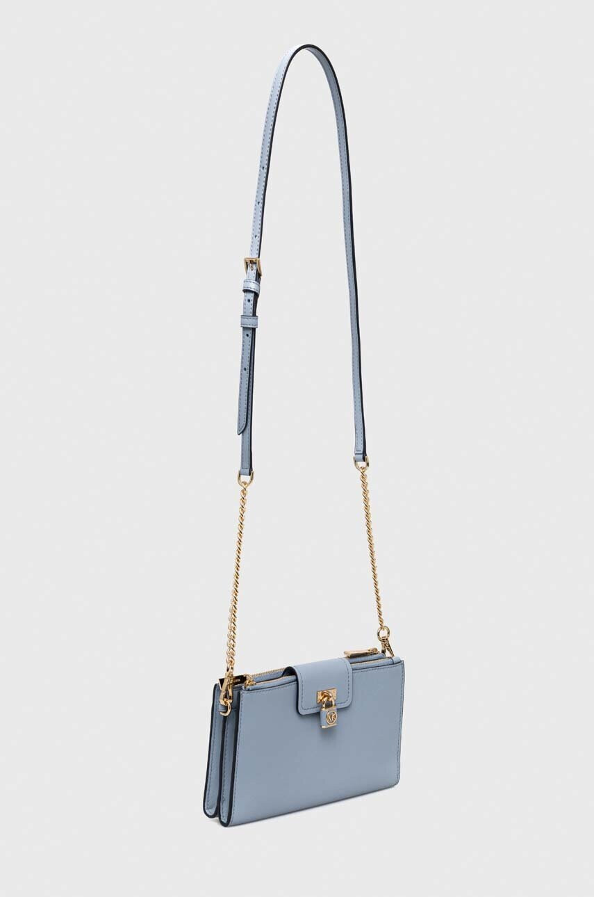 MICHAEL Michael Kors Кожена чанта в синьо - Pepit.bg