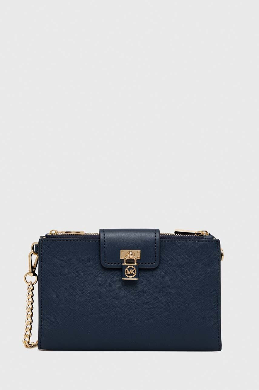 MICHAEL Michael Kors Кожена чанта в тъмносиньо - Pepit.bg