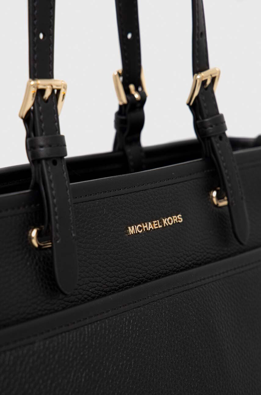 MICHAEL Michael Kors Кожена чанта в черно - Pepit.bg