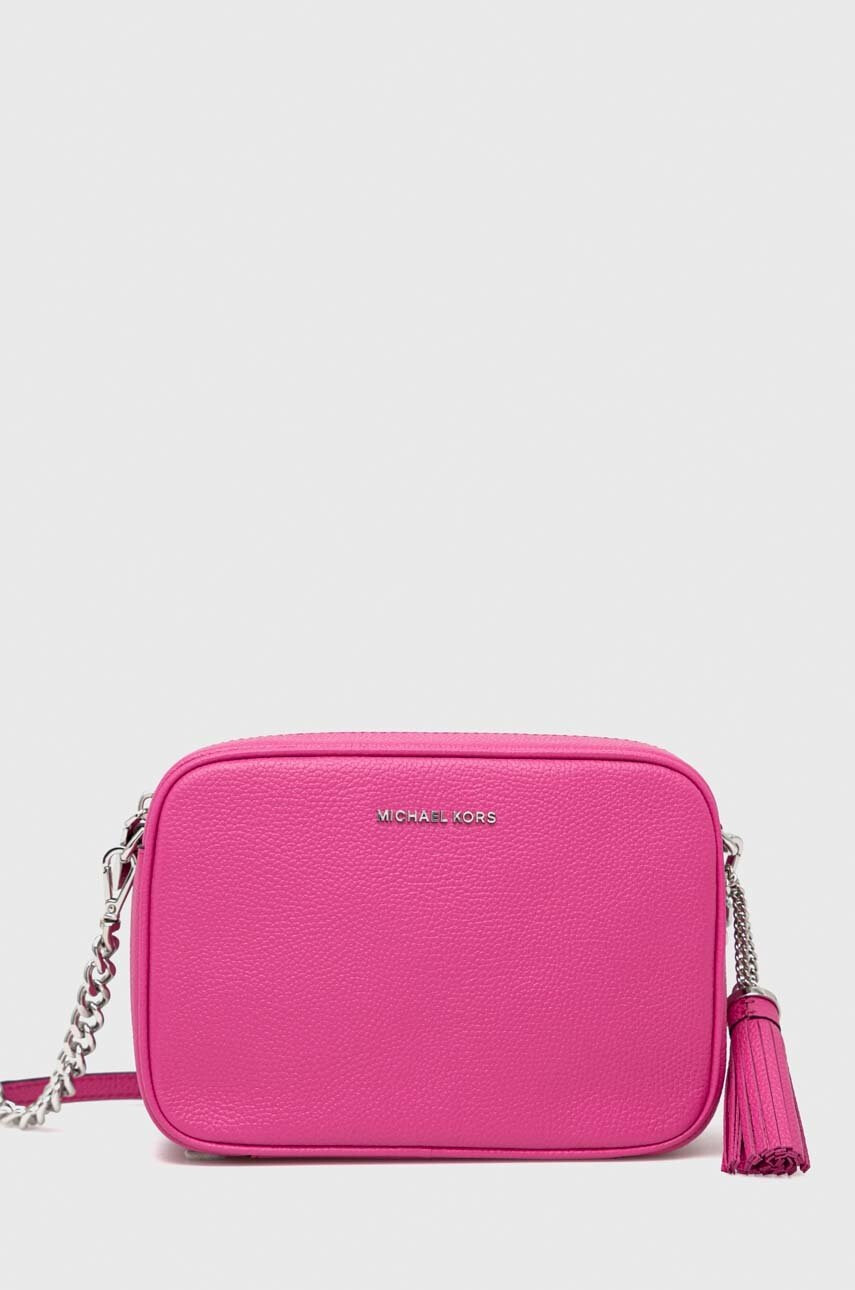 MICHAEL Michael Kors Кожена чанта в розово - Pepit.bg