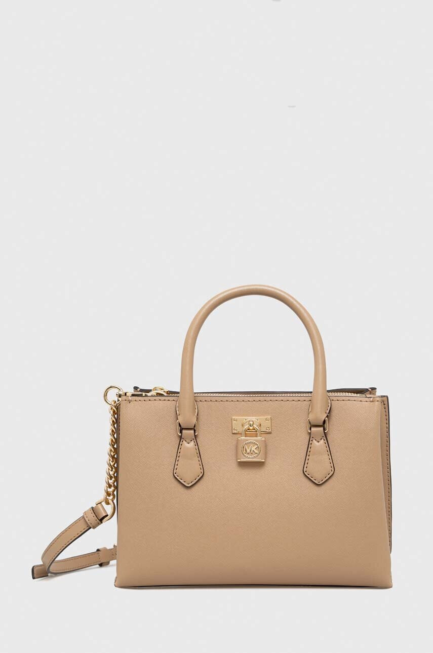 MICHAEL Michael Kors Кожена чанта в бежово - Pepit.bg