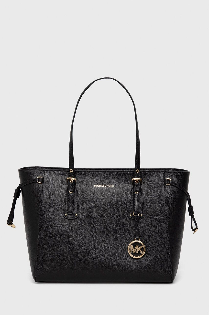 MICHAEL Michael Kors Кожена чанта в черно - Pepit.bg