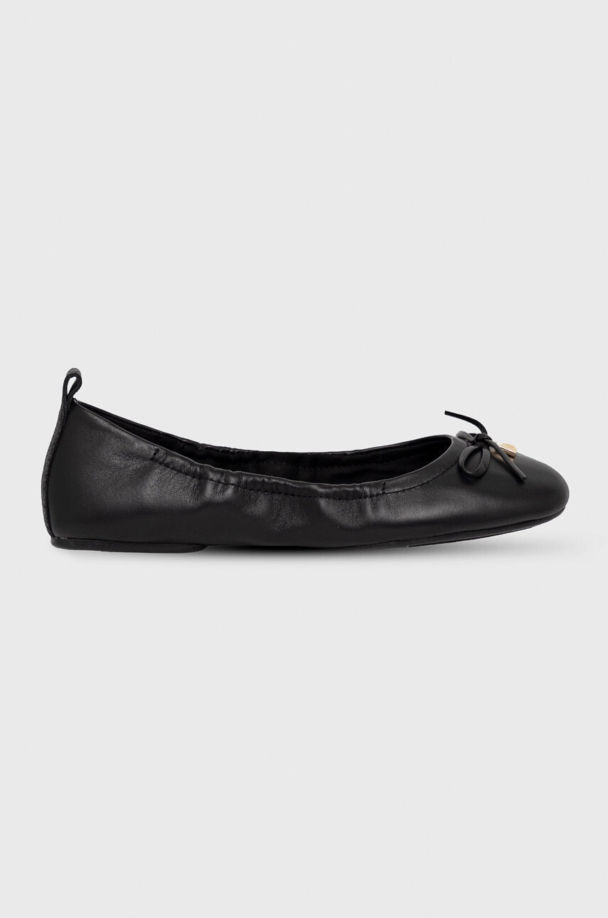 MICHAEL Michael Kors Кожени балеринки Juliette Flat в черно - Pepit.bg