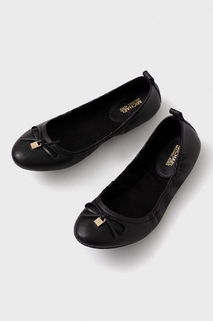 MICHAEL Michael Kors Кожени балеринки Juliette Flat в черно - Pepit.bg