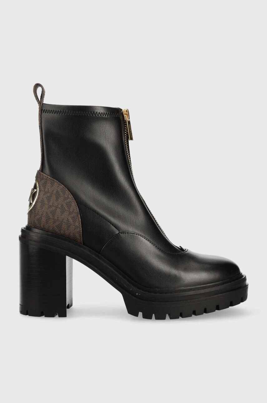 MICHAEL Michael Kors Кожени боти Cyrus в черно с висок ток - Pepit.bg