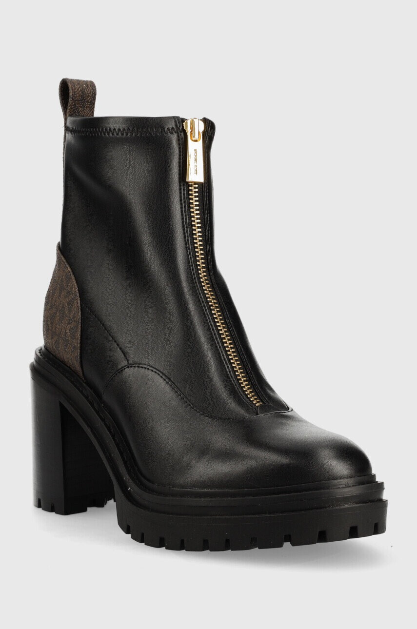MICHAEL Michael Kors Кожени боти Cyrus в черно с висок ток - Pepit.bg
