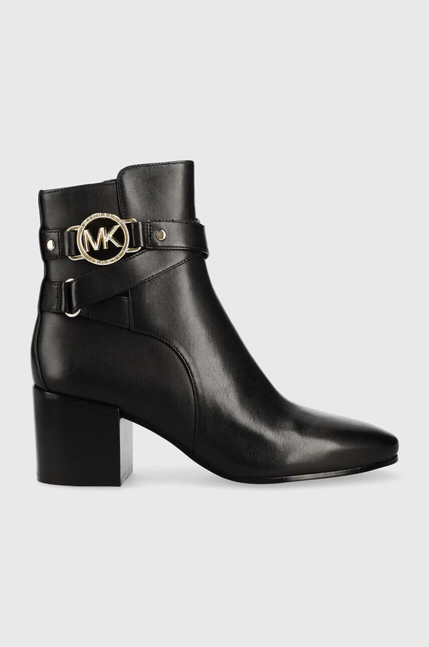 MICHAEL Michael Kors Кожени боти Rory в черно с висок ток - Pepit.bg