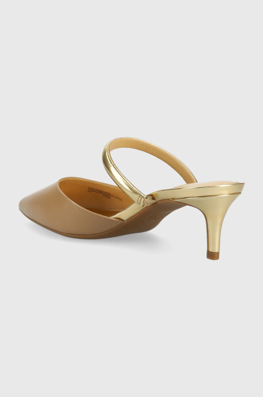 MICHAEL Michael Kors Кожени чехли Jessa в кафяво с ток стилето 40R3JSMP1L - Pepit.bg