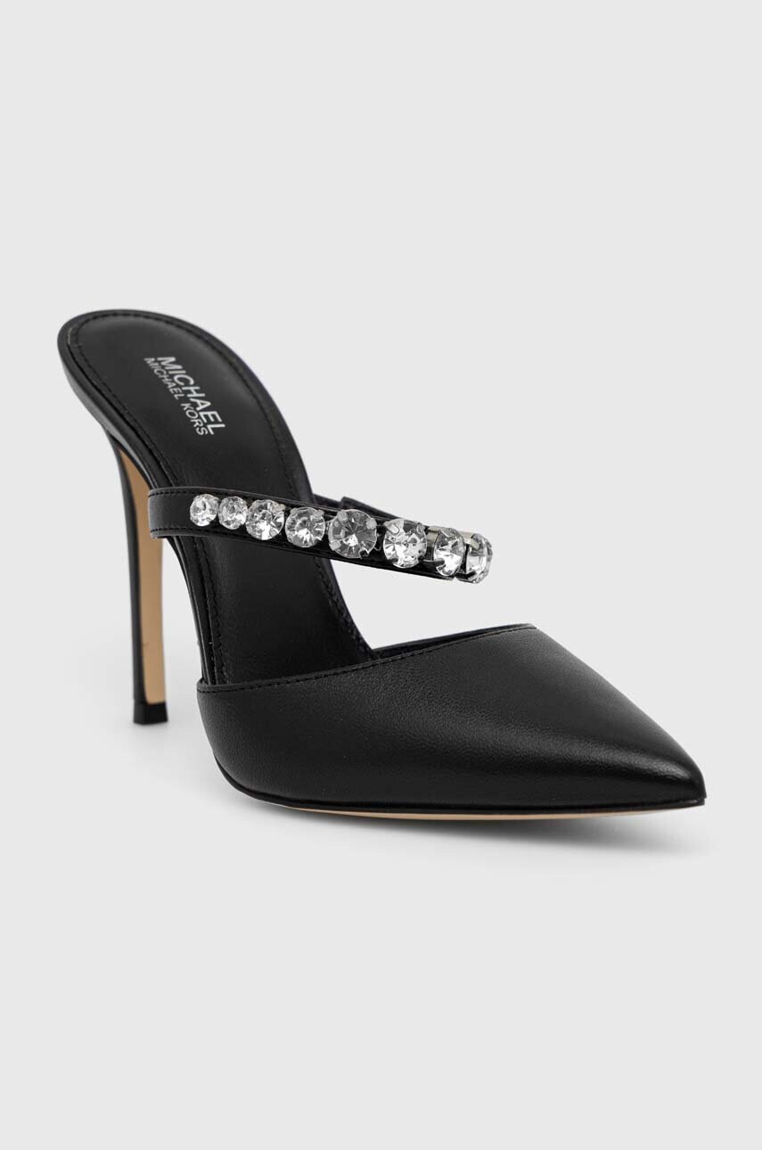 MICHAEL Michael Kors Кожени чехли Jessa в черно с ток стилето 40S3JSHP1L - Pepit.bg