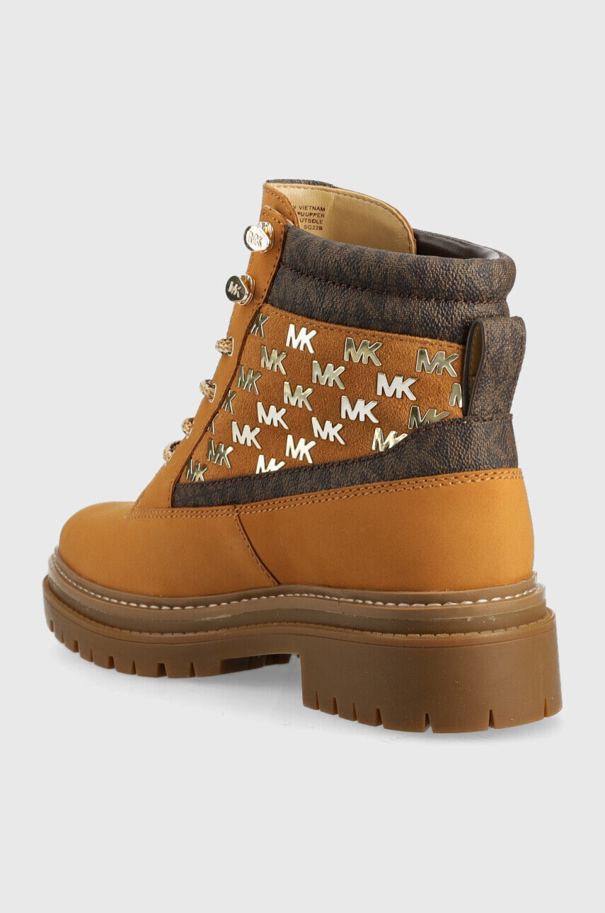 MICHAEL Michael Kors Кожени кубинки Turner в кафяво с платформа - Pepit.bg