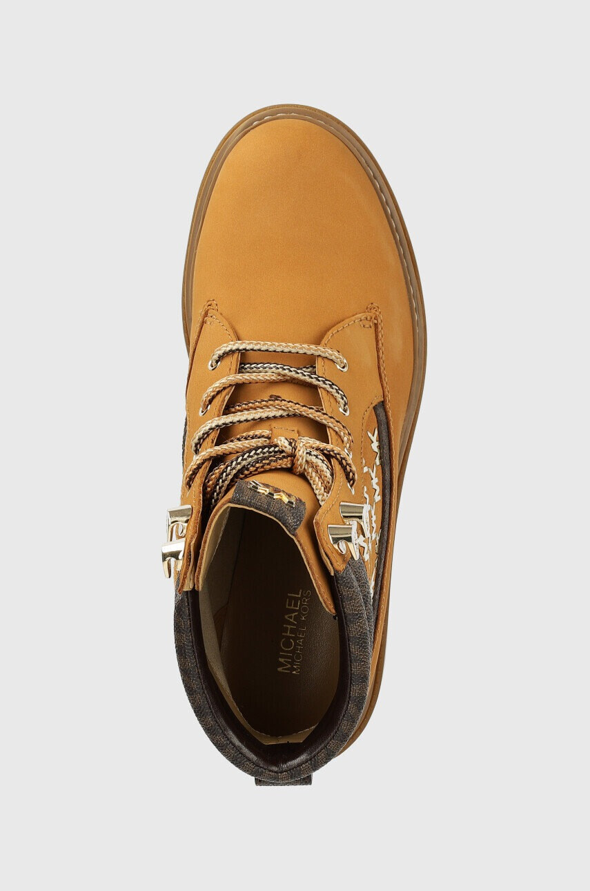 MICHAEL Michael Kors Кожени кубинки Turner в кафяво с платформа - Pepit.bg