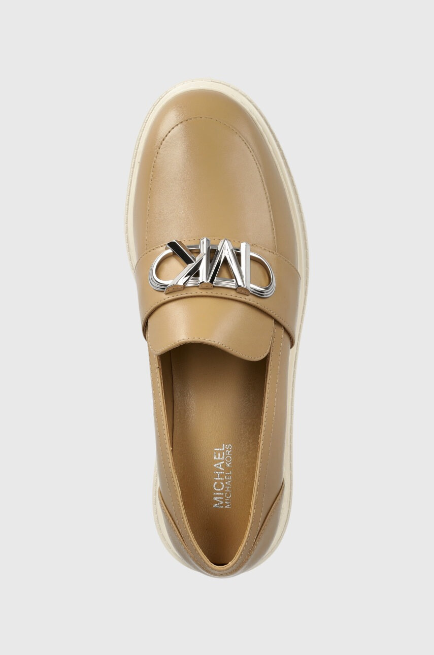 MICHAEL Michael Kors Кожени мокасини Parker в кафяво с платформа 40F2PKFP1L - Pepit.bg