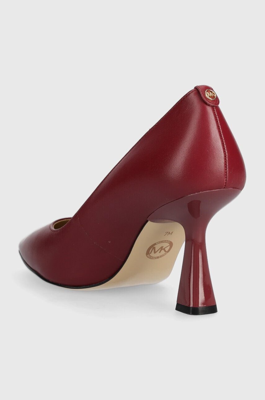 MICHAEL Michael Kors Кожени обувки с висок ток Clara в бордо 40F3CLMP1L - Pepit.bg