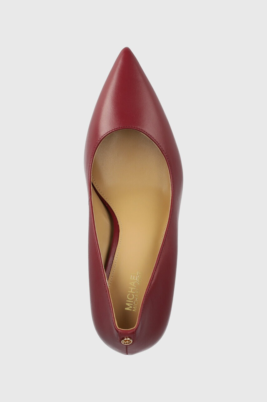 MICHAEL Michael Kors Кожени обувки с висок ток Clara в бордо 40F3CLMP1L - Pepit.bg