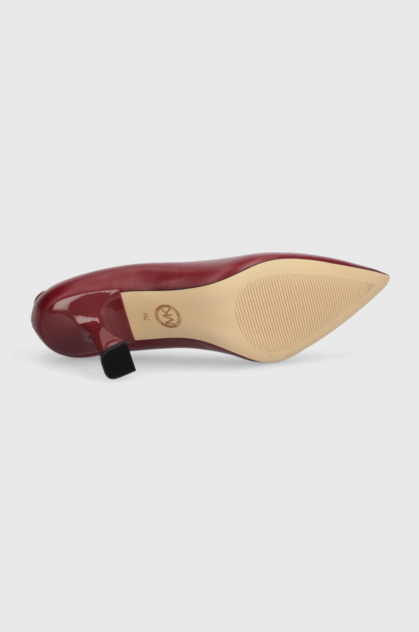 MICHAEL Michael Kors Кожени обувки с висок ток Clara в бордо 40F3CLMP1L - Pepit.bg
