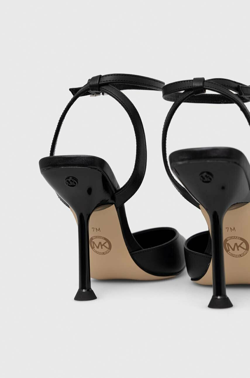 MICHAEL Michael Kors Кожени обувки с висок ток Imani в черно 40R3IMHP1L - Pepit.bg