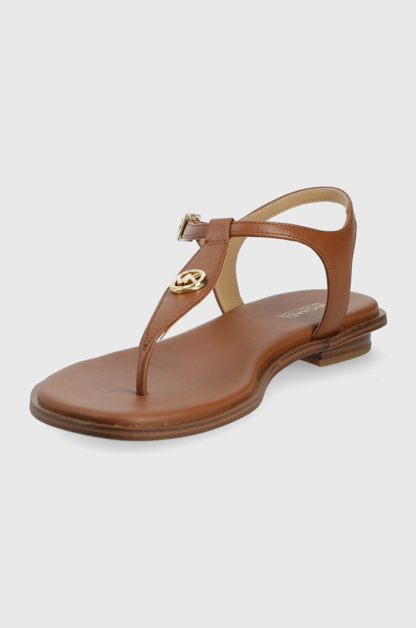 MICHAEL Michael Kors Кожени сандали Mallory Thong дамски в кафяво - Pepit.bg