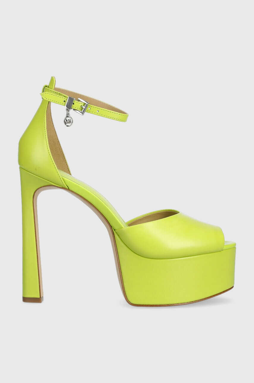 MICHAEL Michael Kors Кожени сандали Martina в зелено 40S3MTHP1L - Pepit.bg