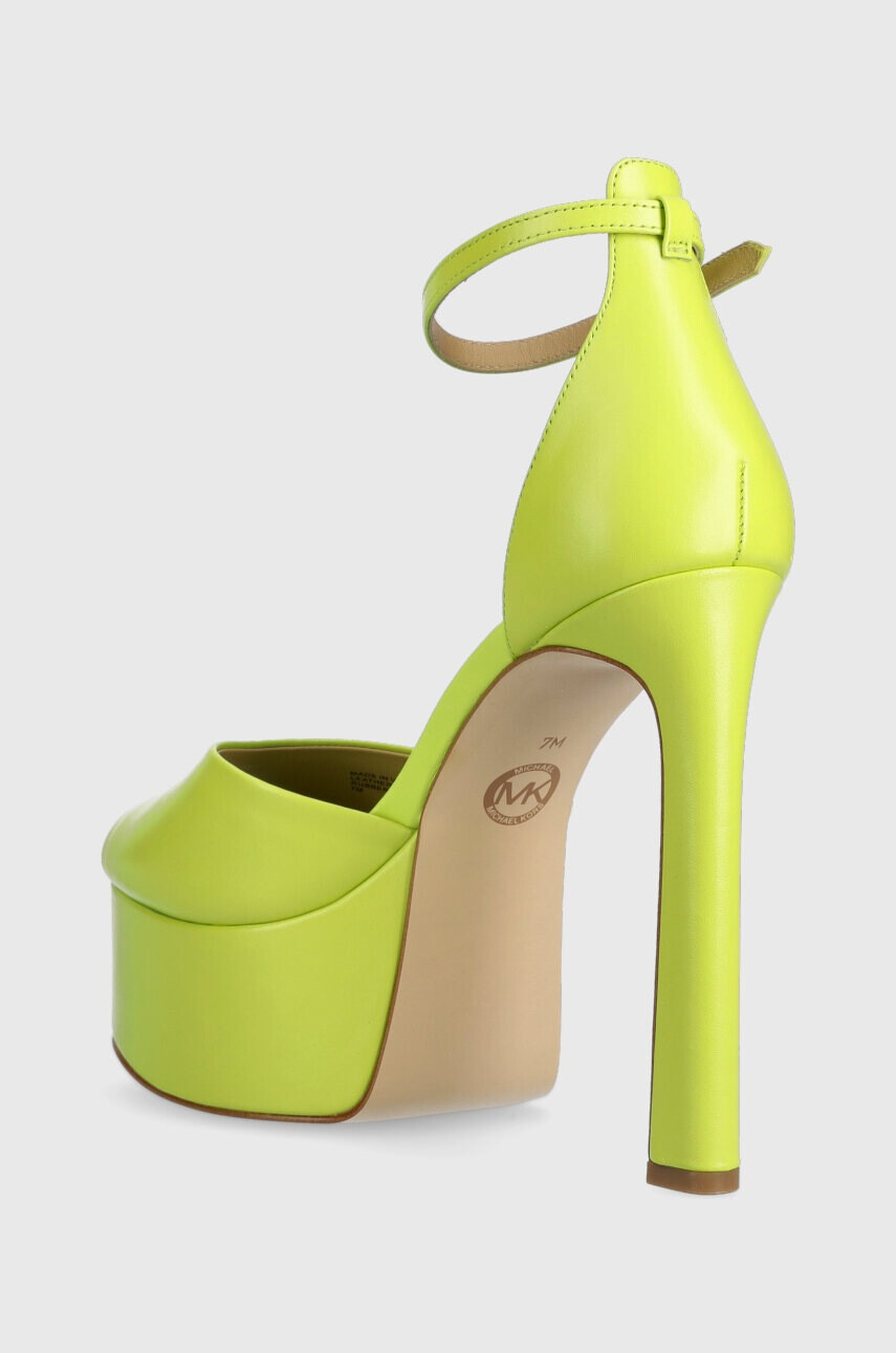 MICHAEL Michael Kors Кожени сандали Martina в зелено 40S3MTHP1L - Pepit.bg