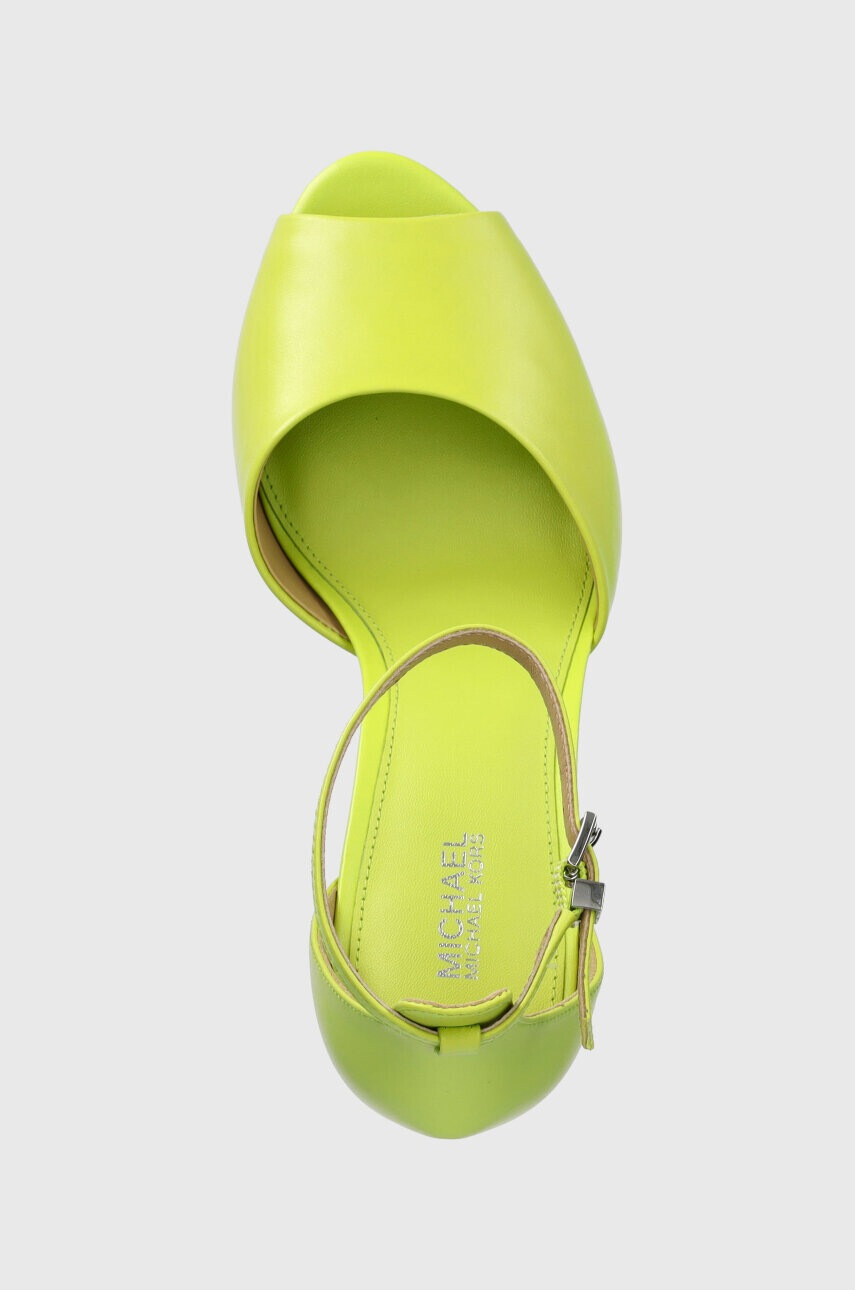 MICHAEL Michael Kors Кожени сандали Martina в зелено 40S3MTHP1L - Pepit.bg