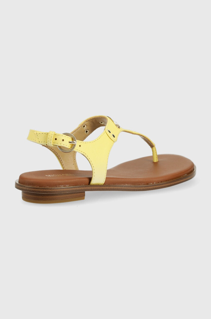 MICHAEL Michael Kors Кожени сандали Mk Plate Thong в зелено - Pepit.bg